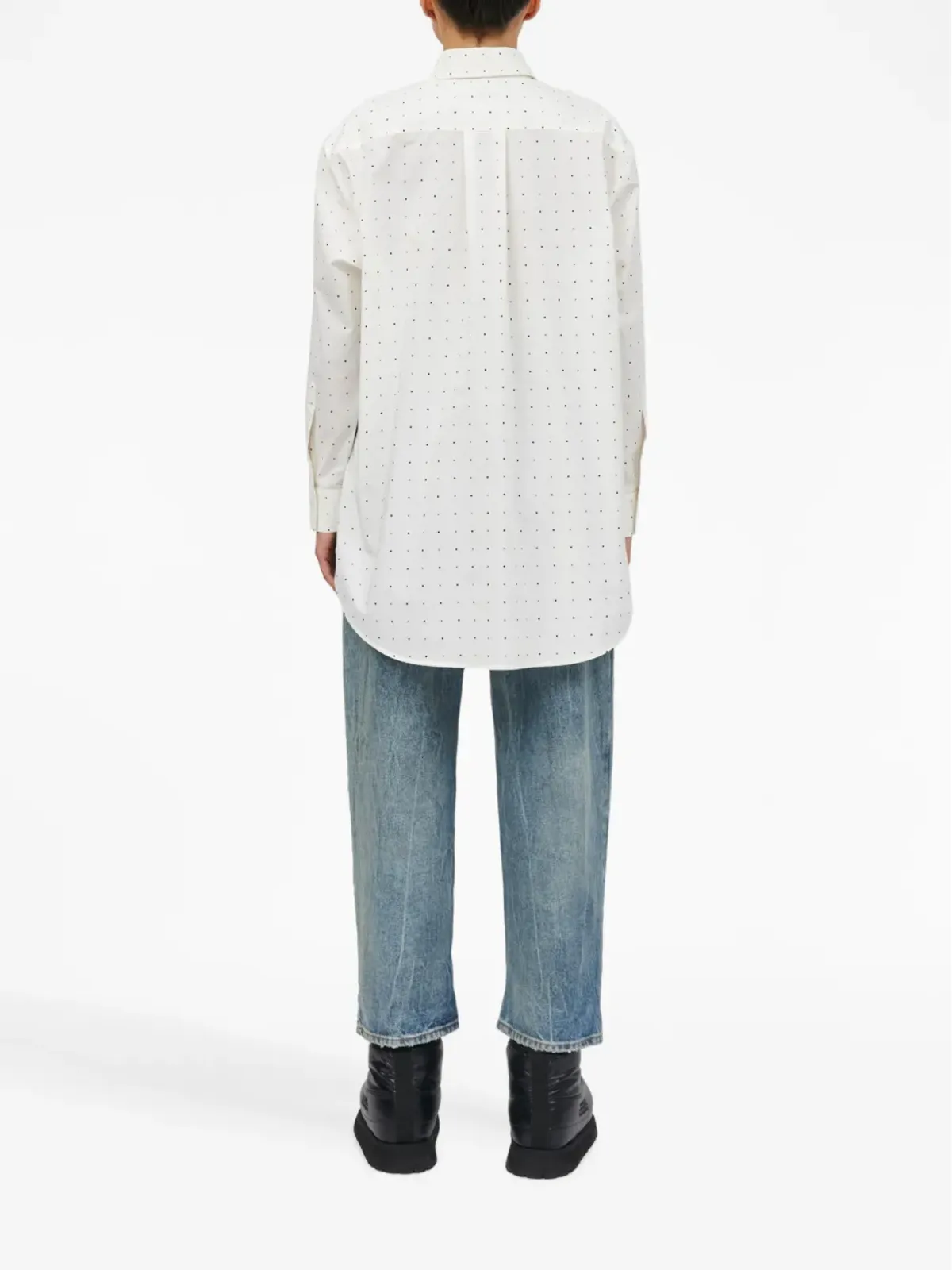MM6 Maison Margiela 水玉プリント コットンシャツ - 画像4