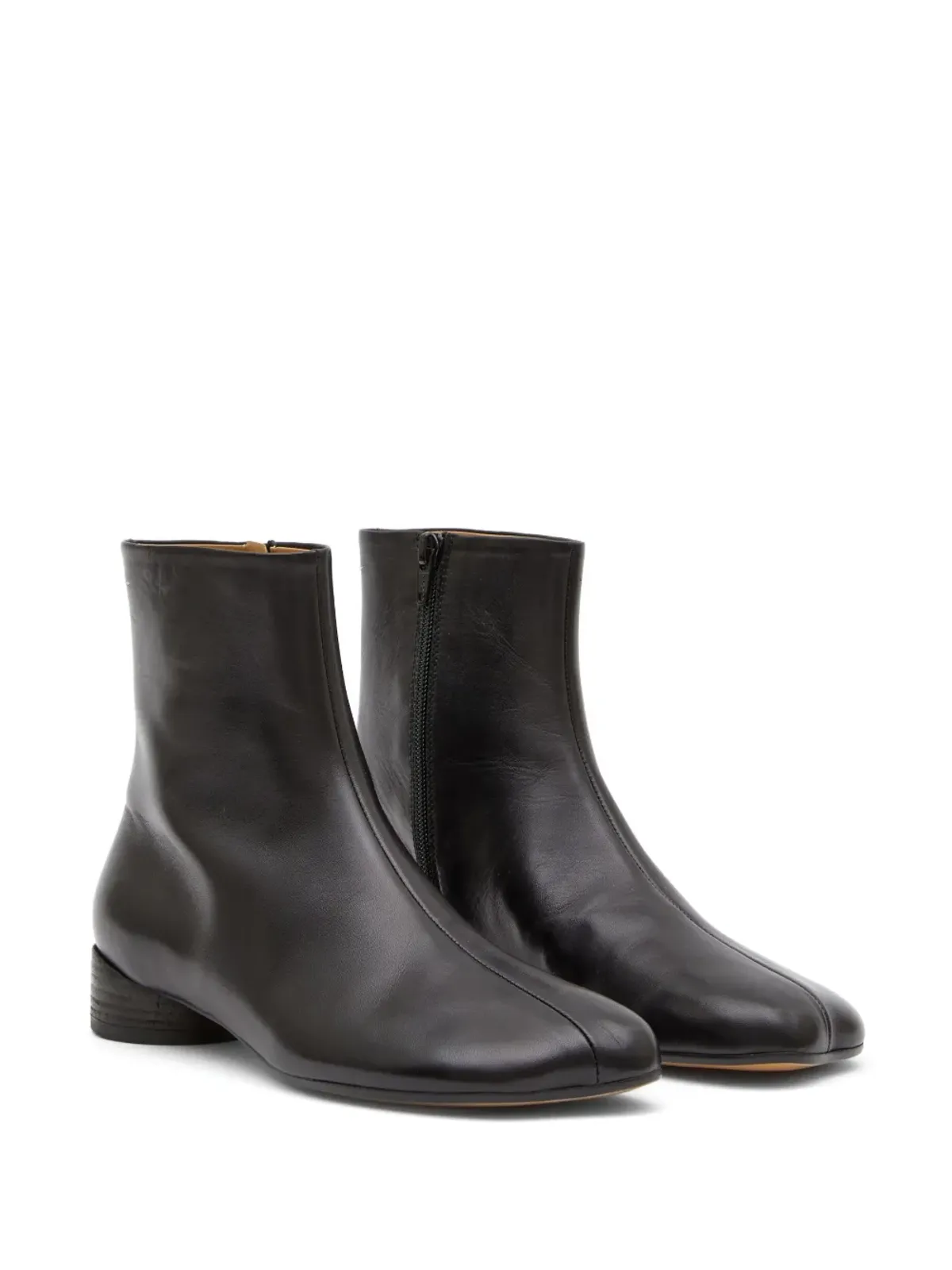 MM6 Maison Margiela アナトミック レザー アンクルブーツ - 画像2