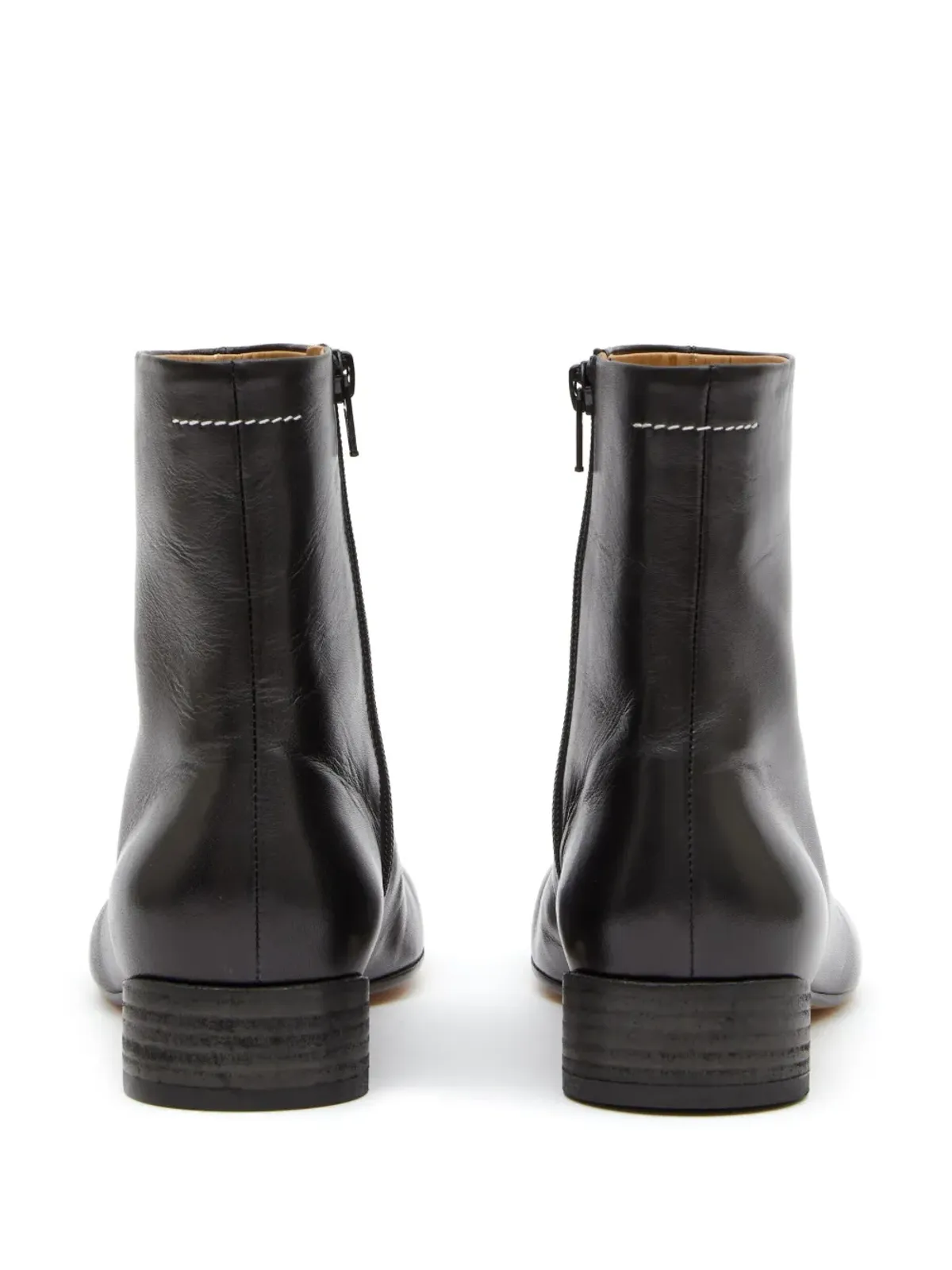 MM6 Maison Margiela アナトミック レザー アンクルブーツ - 画像3