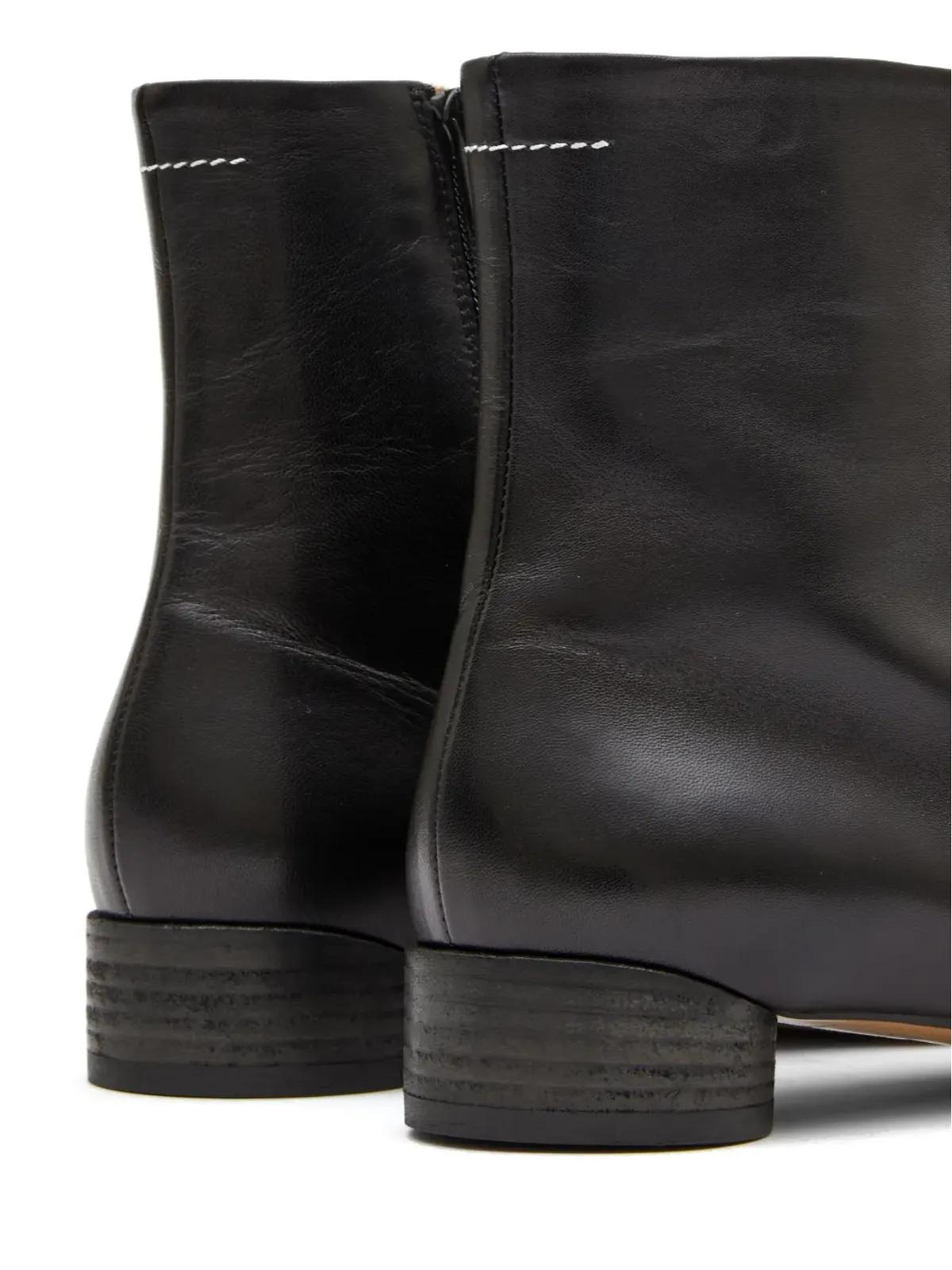 MM6 Maison Margiela アナトミック レザー アンクルブーツ - 画像4