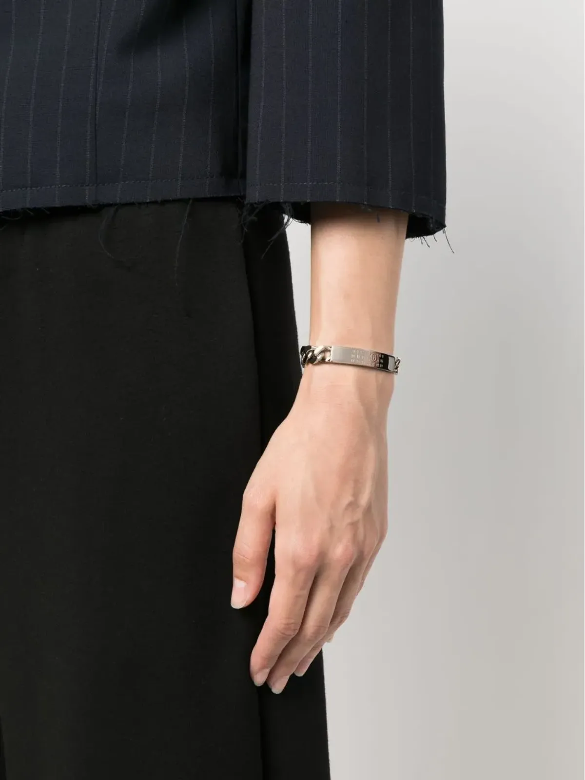 MM6 Maison Margiela ナンバーズモチーフ刻印チェーンブレスレット - 画像2