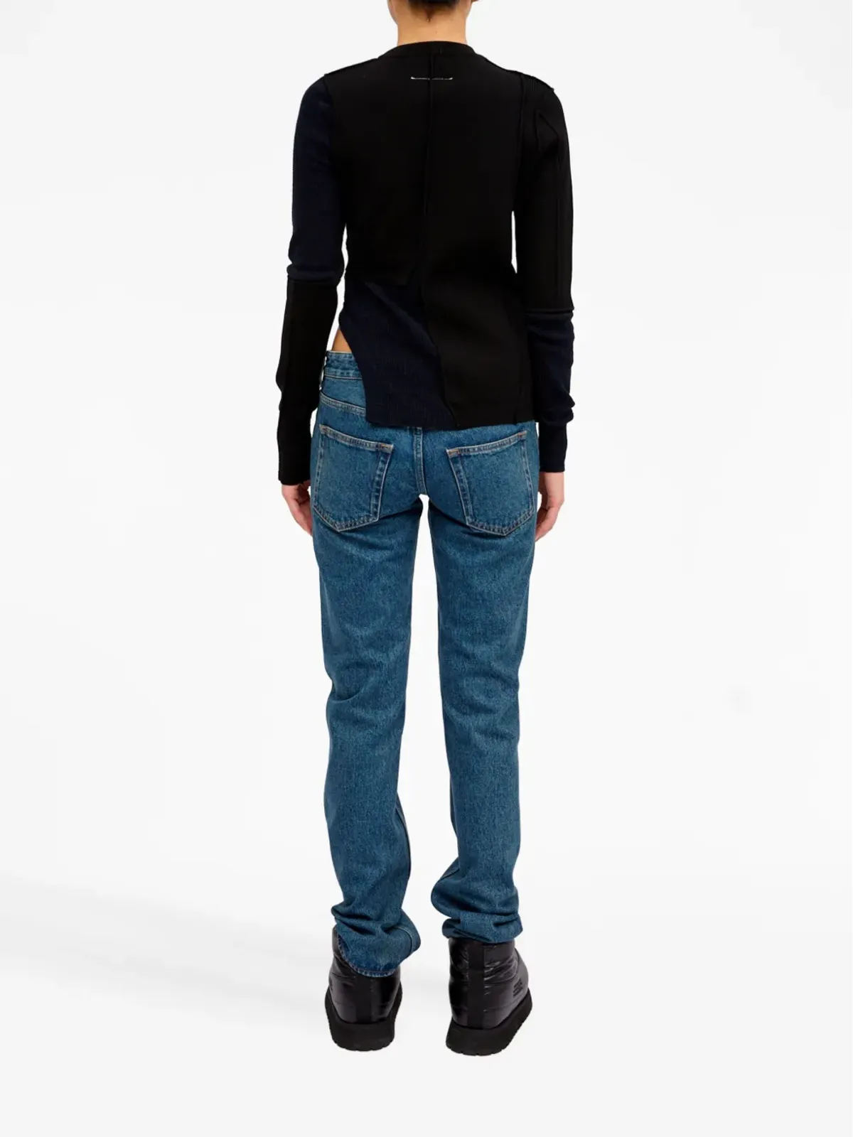 MM6 Maison Margiela ステッチディテール クルーネック ジャンパー - 画像4