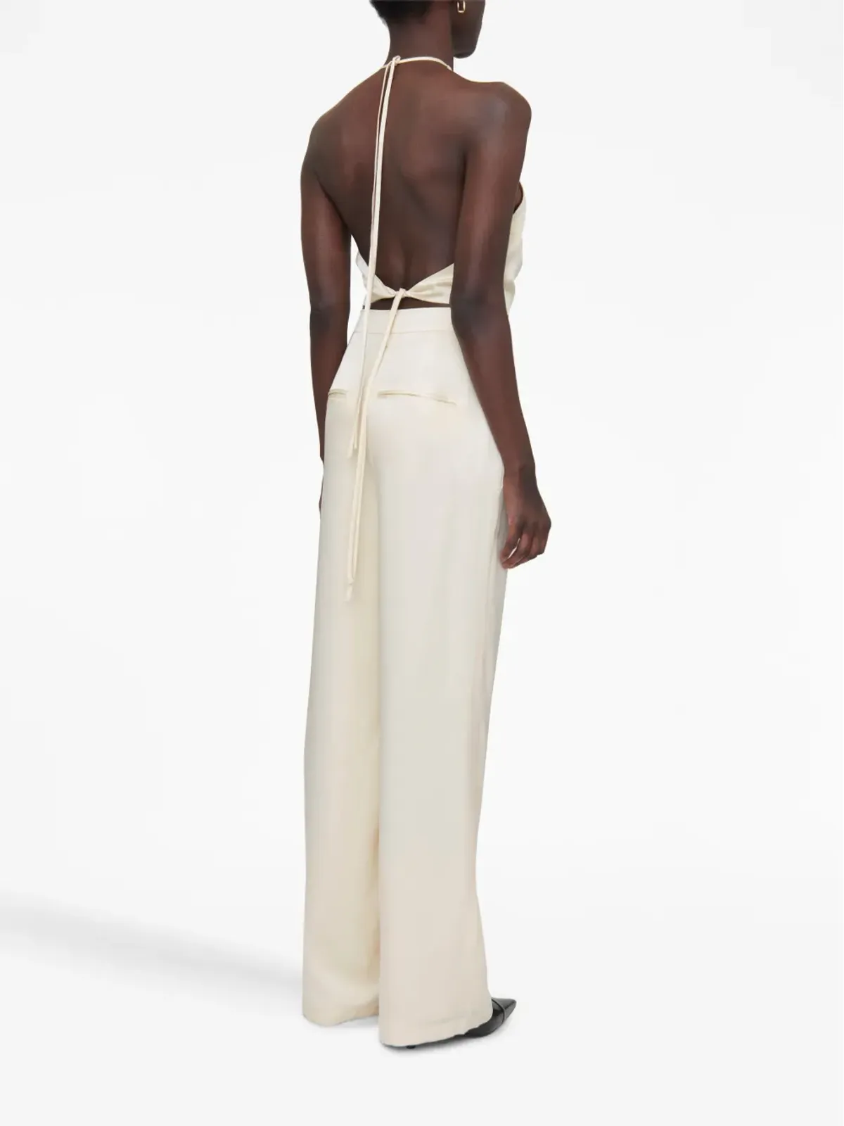 ANINE BING Leslie silk halterneck top - 画像3