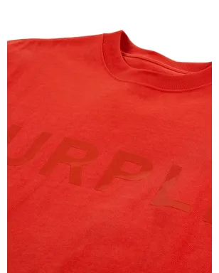 Purple Brand グラフィックロゴ コットン Tシャツ - オレンジ - サムネイル4