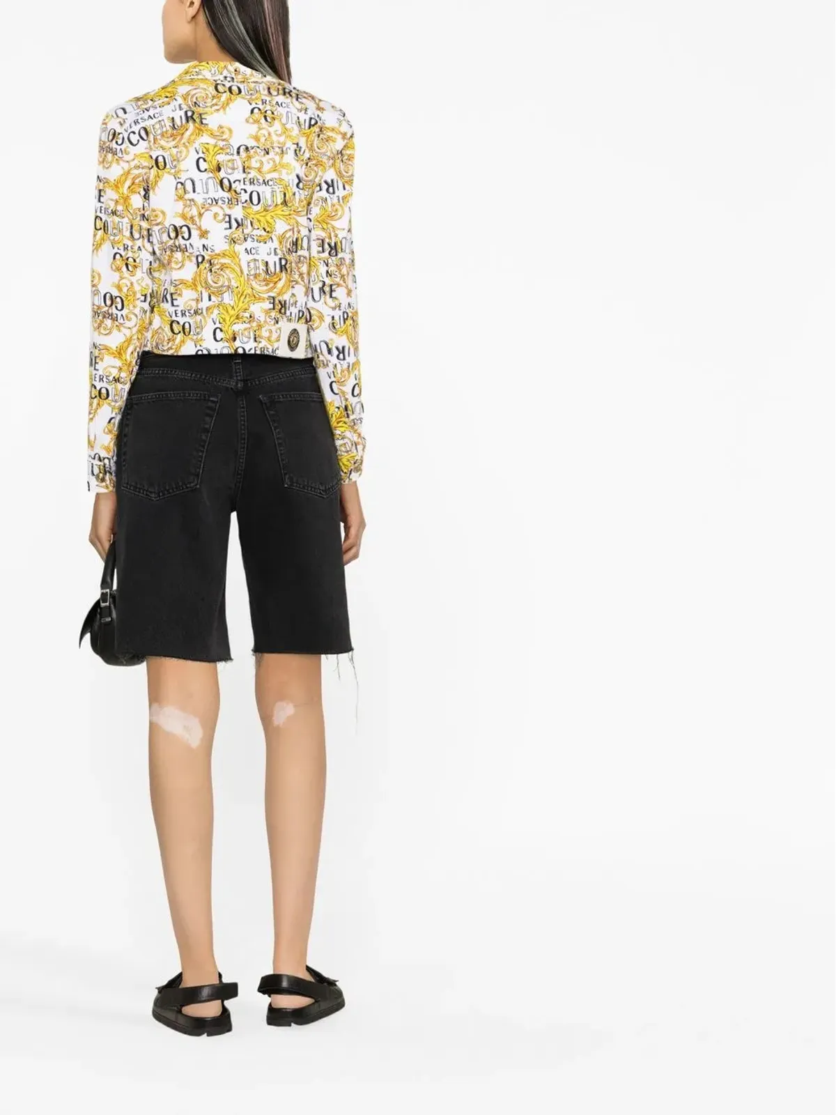Versace Jeans Couture ロゴプリント クロップドジャケット - 画像4