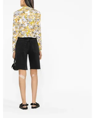Versace Jeans Couture ロゴプリント クロップドジャケット - サムネイル4