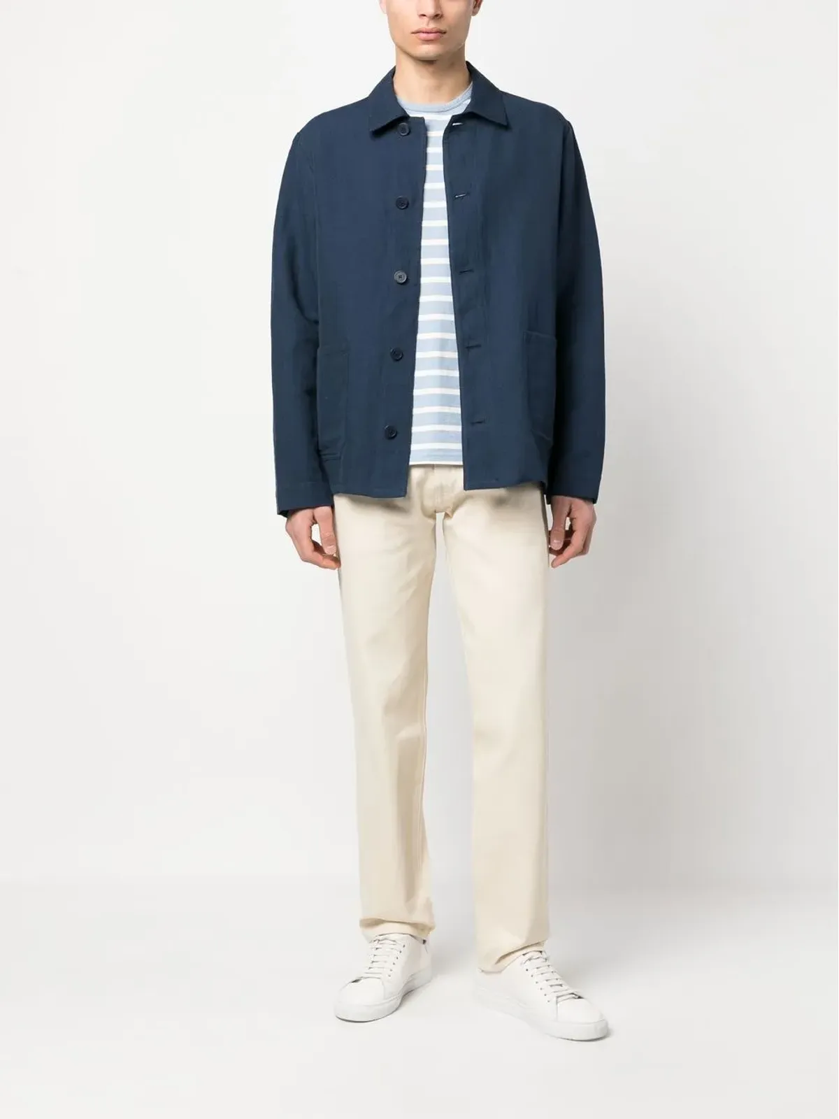 A.P.C. ボタンアップジャケット ブルー - 画像2
