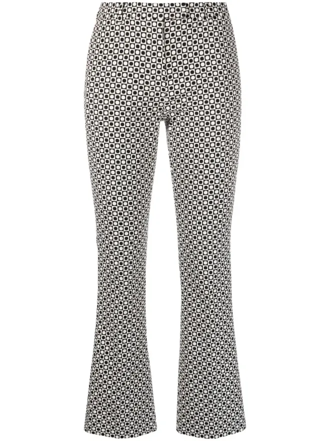 'S Max Mara S Max Mara 幾何学柄ジャカード テーラードパンツ - ブラックの商品画像