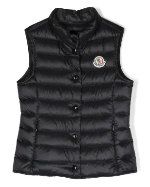 Moncler Enfant ロゴパッチ付きパデッドダウンジレ - ブラック - サムネイル1