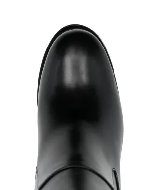 Alexander McQueen アンクルブーツ プラットフォームソール アイレット ブラック - サムネイル4