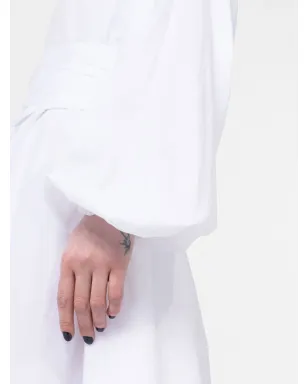 Alexandre Vauthier ホワイトのルーシュディテール長袖ミディドレス - サムネイル5