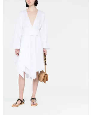 Alexandre Vauthier ホワイトのルーシュディテール長袖ミディドレス - サムネイル2