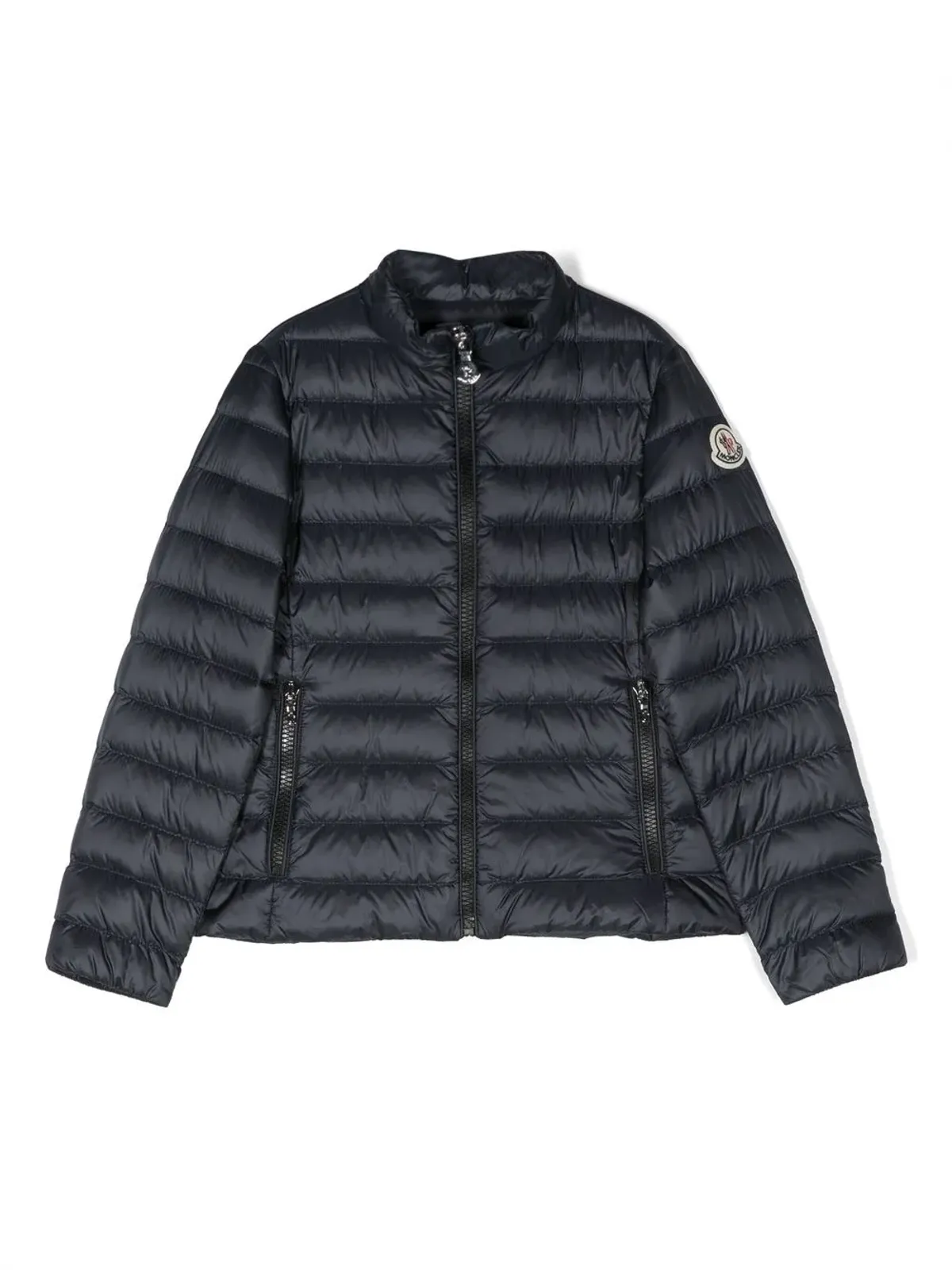 Moncler Enfant ロゴパッチ付きジップアップパッド入りジャケット - 画像1