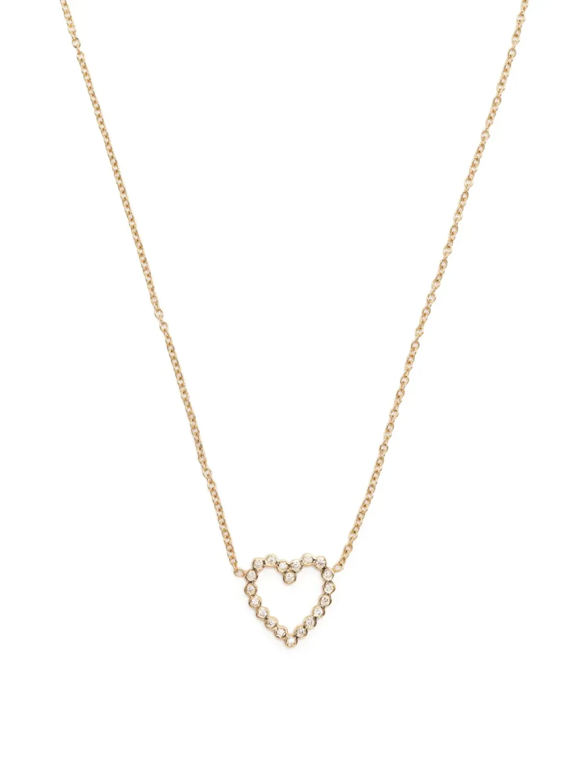 Zoë Chicco 14kt yellow gold heart diamond necklace - 画像1