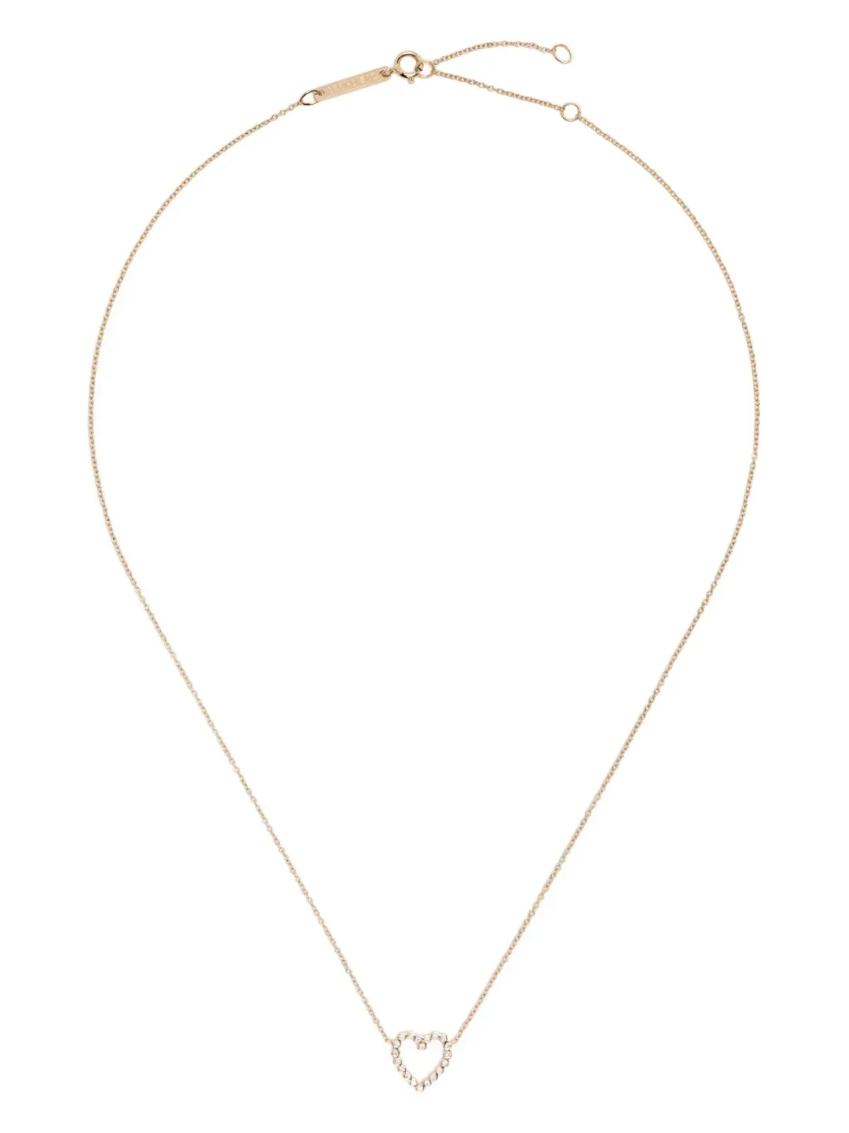 Zoë Chicco 14kt yellow gold heart diamond necklace - 画像3