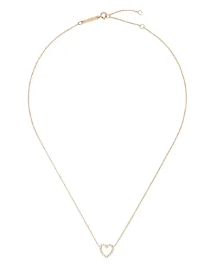 Zoë Chicco 14kt yellow gold heart diamond necklace - サムネイル3