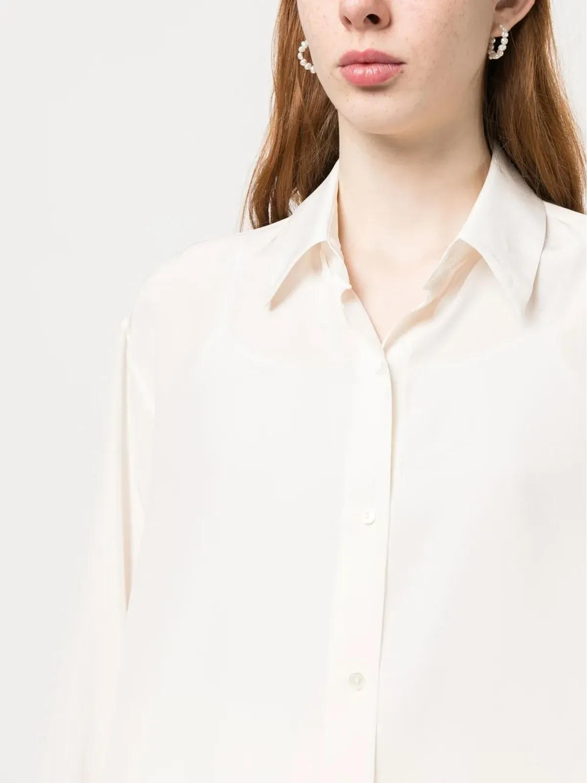 Nili Lotan シアーシルク長袖シャツ - 画像5