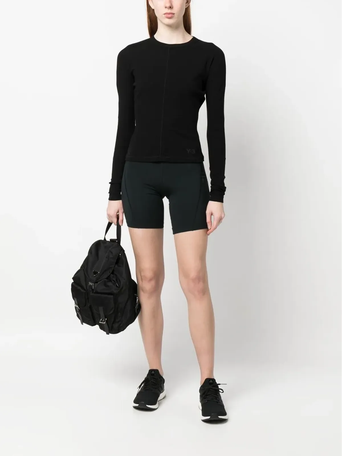 Y-3 ロゴプリント長袖トップ - 画像2