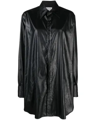 Maison Margiela ロングライン フェイクレザーシャツ - サムネイル1