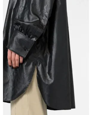 Maison Margiela ロングライン フェイクレザーシャツ - サムネイル5