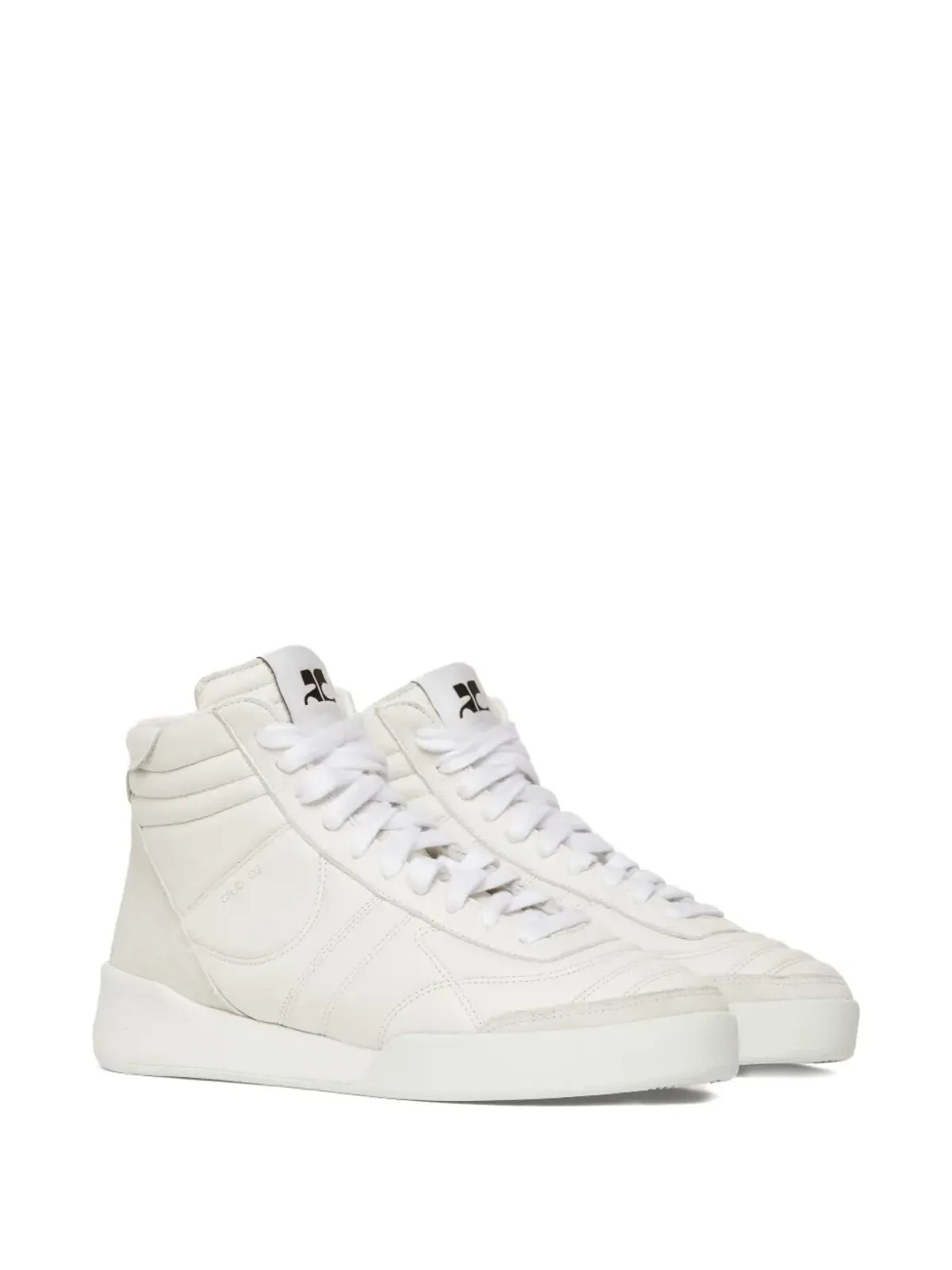 Courrèges パッド入りレザースニーカー - 画像2