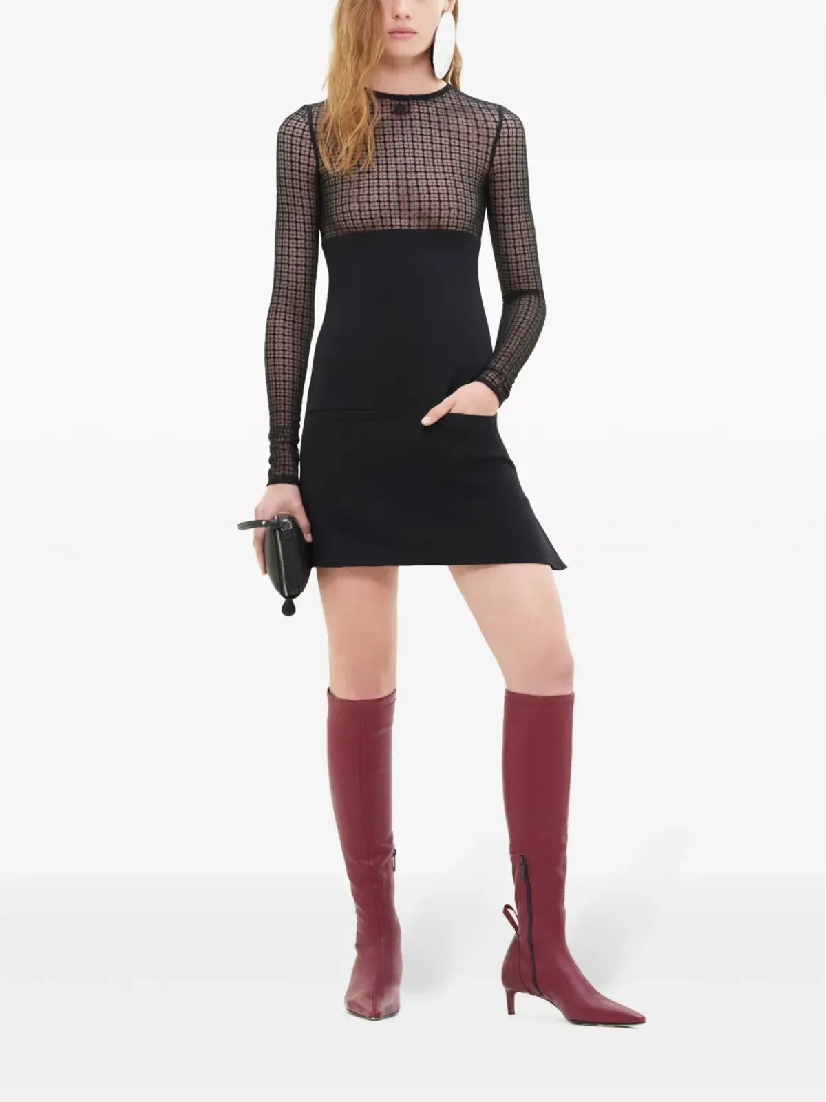 Courrèges レースパネルドミニドレス - 画像2