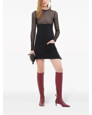 Courrèges レースパネルドミニドレス - サムネイル2