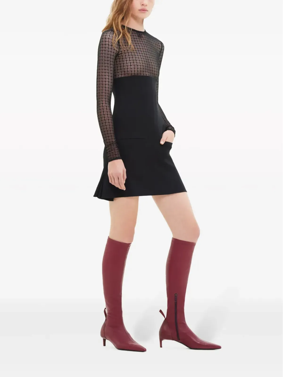 Courrèges レースパネルドミニドレス - 画像3