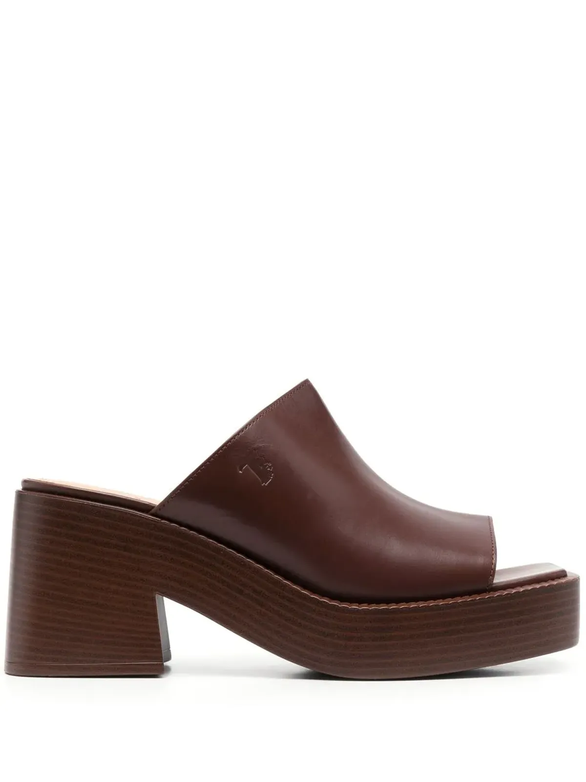 Tod's レザー プラットフォームサンダル - 画像1