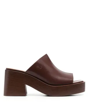 Tod's レザー プラットフォームサンダル - サムネイル1