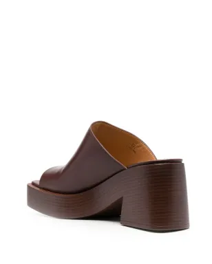 Tod's レザー プラットフォームサンダル - サムネイル3
