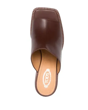Tod's レザー プラットフォームサンダル - サムネイル4