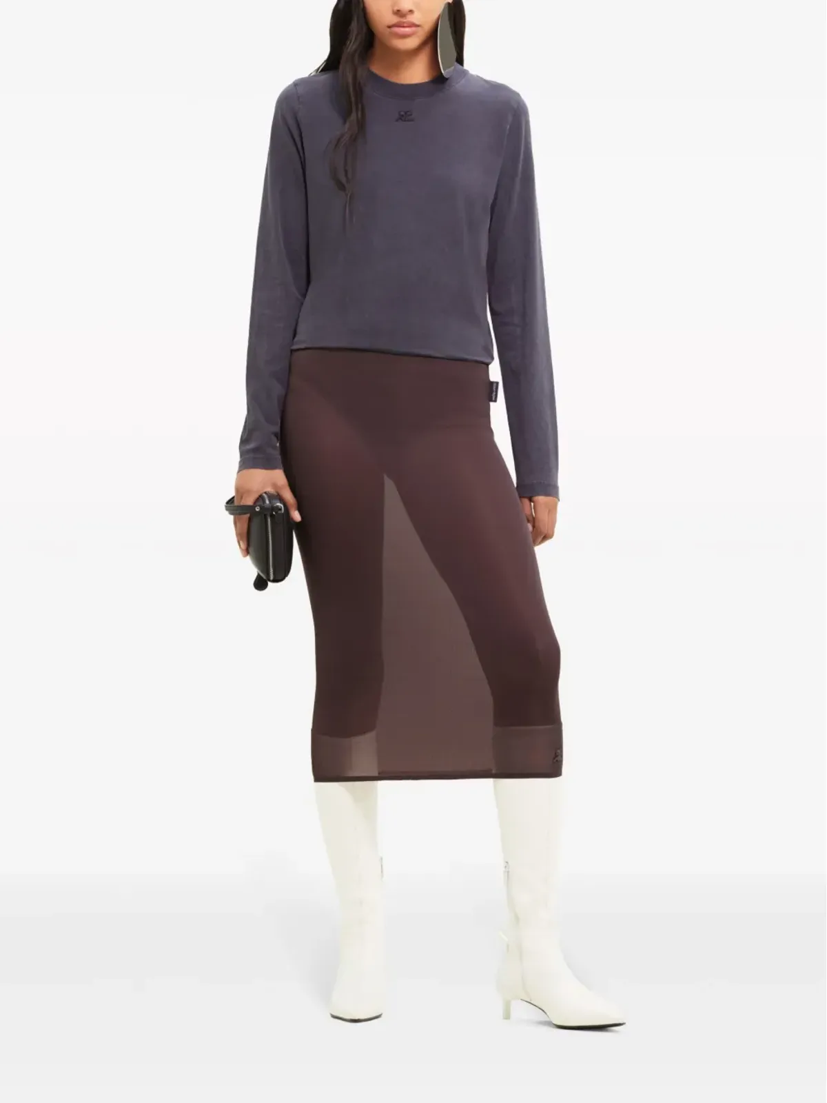 Courrèges セミシアーミディスカート - 画像2
