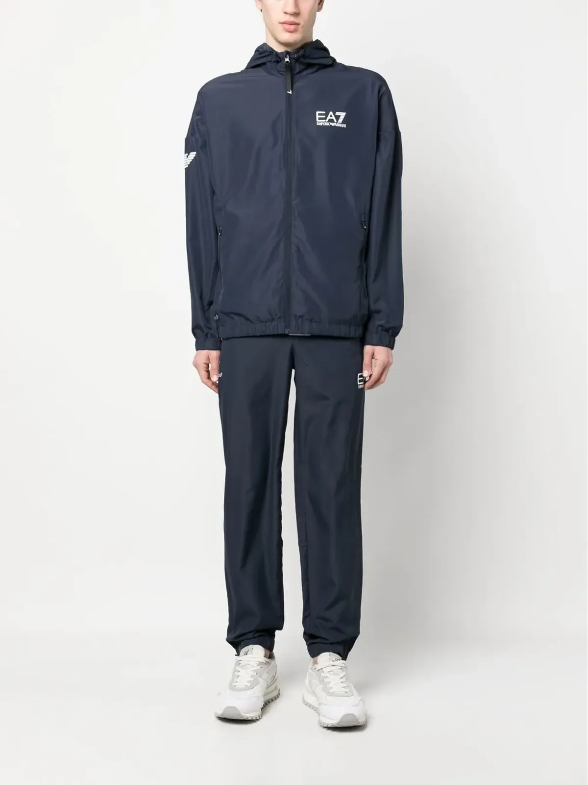 Ea7 Emporio Armani ロゴプリント トラックスーツ ブルー - 画像2