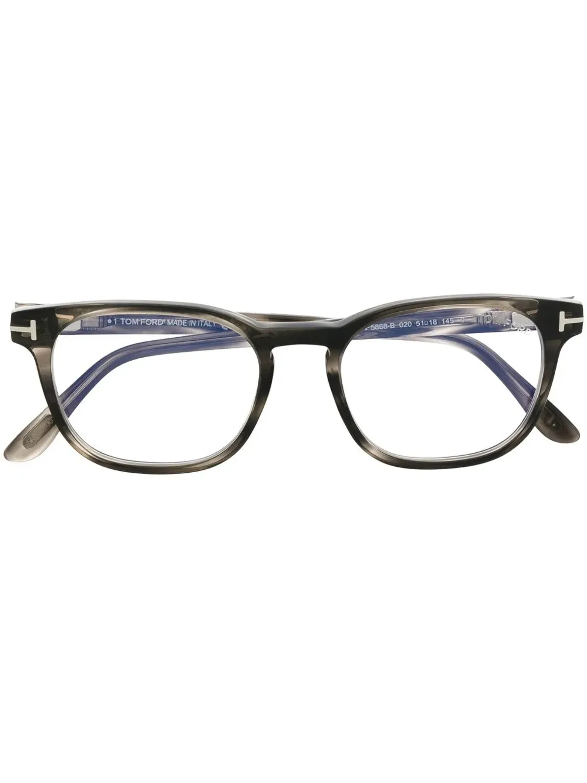 TOM FORD Eyewear ダークハバナ スクエアフレーム眼鏡 - グレー - 画像1