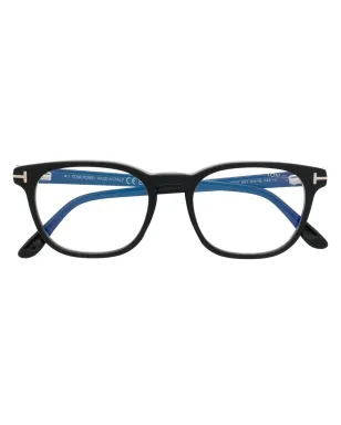 TOM FORD Eyewear メガネ Tロゴ スクエアフレーム ブラック - サムネイル1