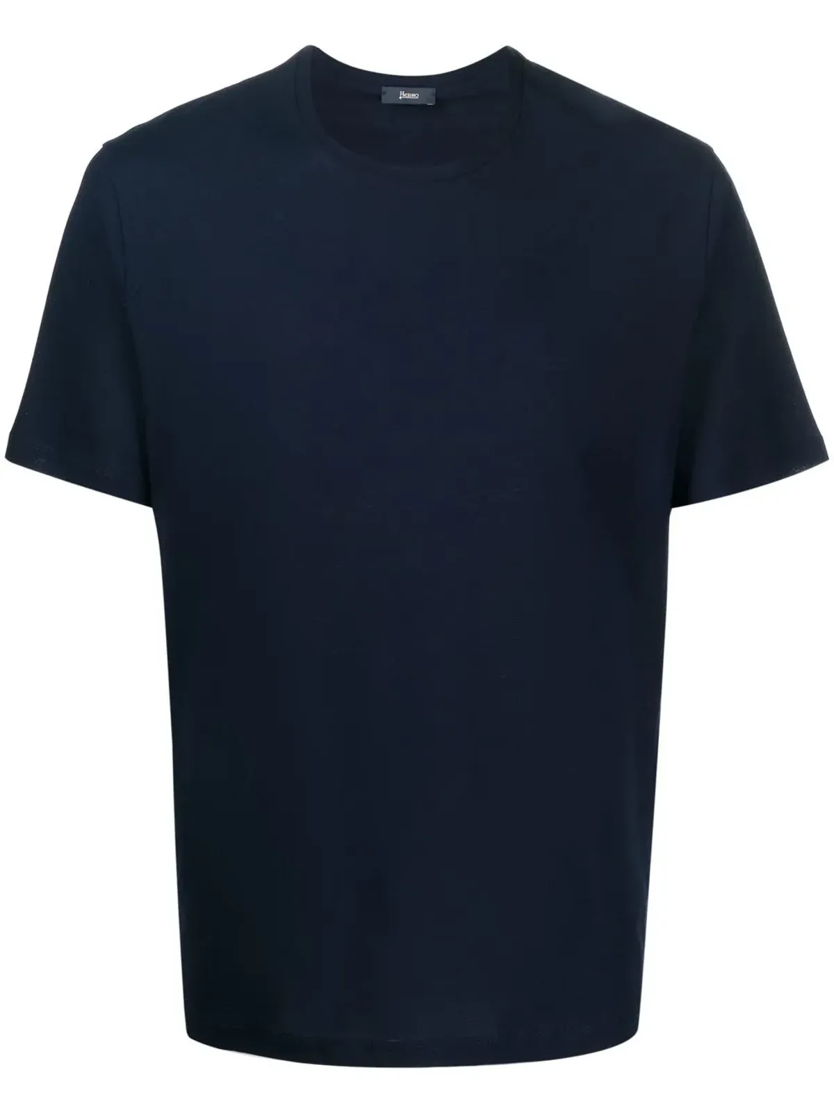 Herno クルーネック コットンTシャツ ブルー - 画像1