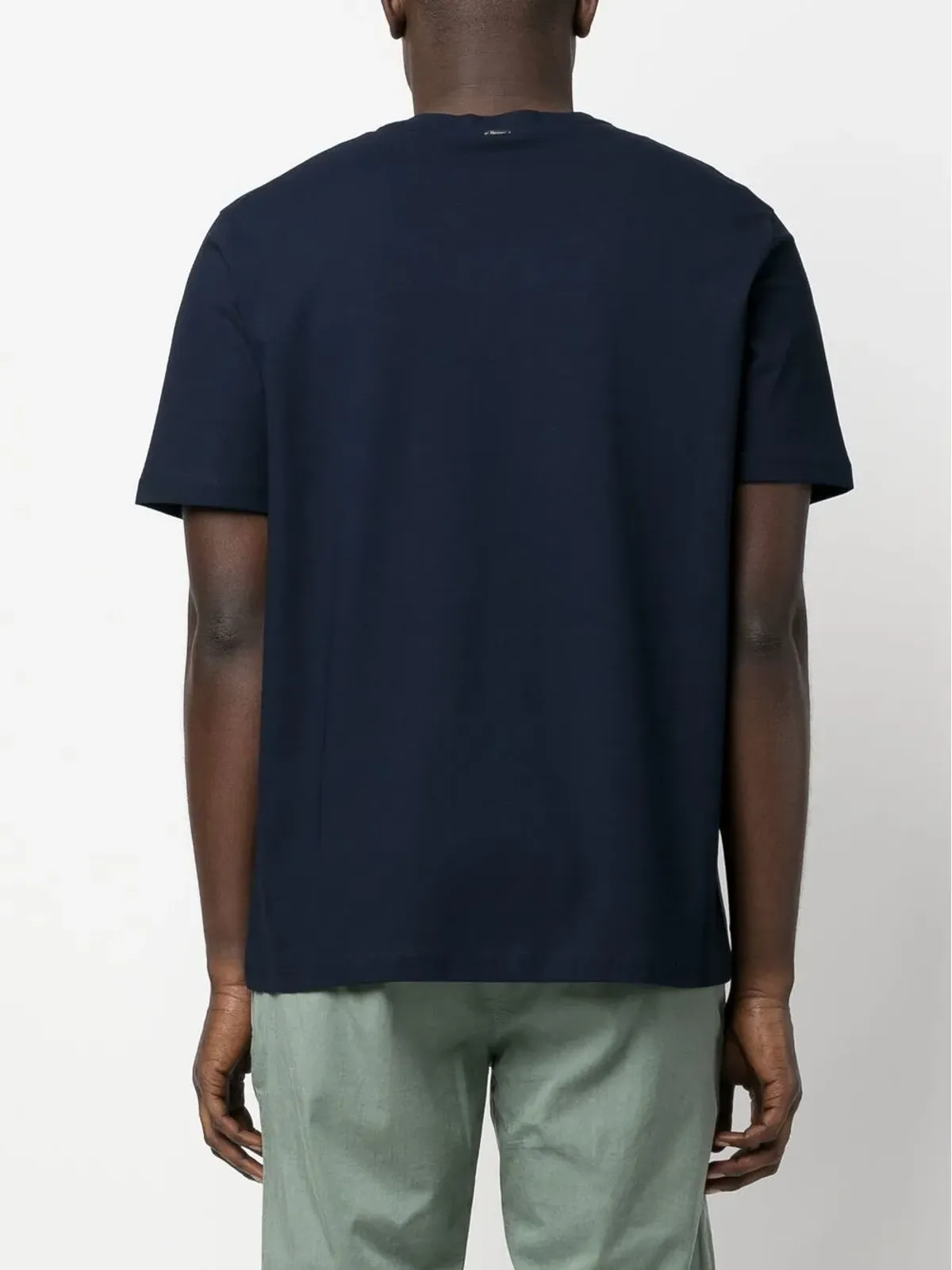 Herno クルーネック コットンTシャツ ブルー - 画像4