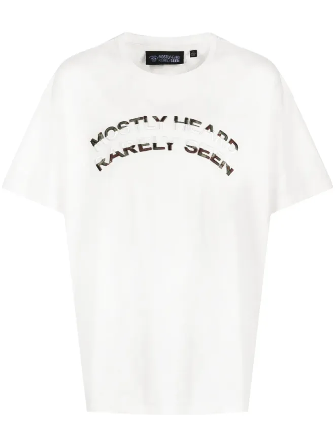 Mostly Heard Rarely Seen Mostly Heard Rarely Seen ロゴエンボス クルーネック Tシャツの商品画像