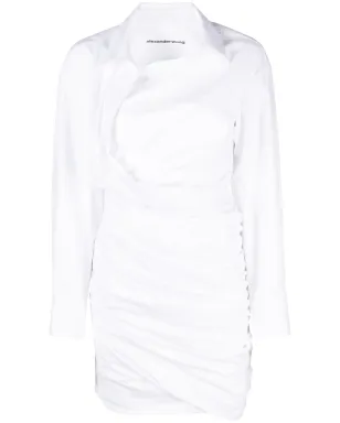 Alexander Wang アシンメトリック コットン シャツドレス - White - サムネイル1