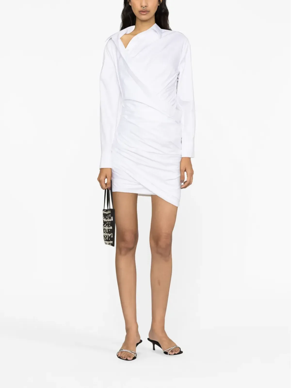 Alexander Wang アシンメトリック コットン シャツドレス - White - 画像2