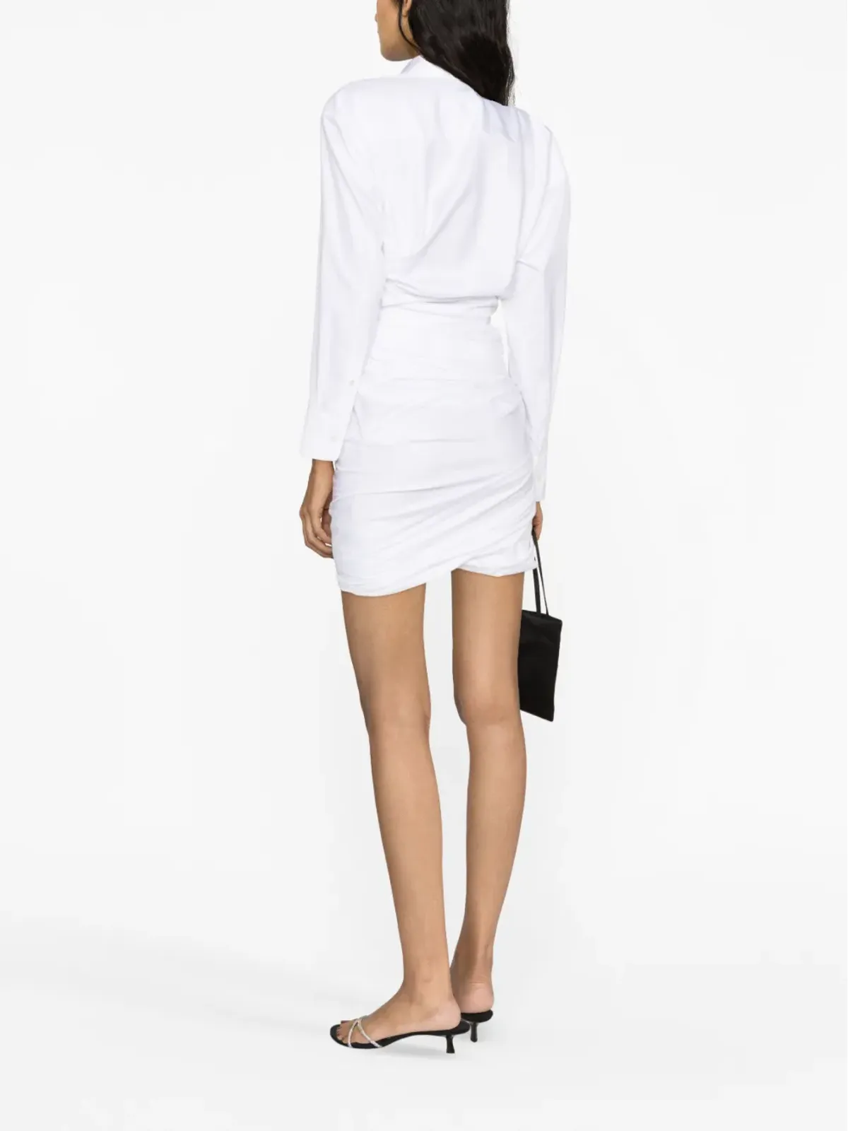 Alexander Wang アシンメトリック コットン シャツドレス - White - 画像4
