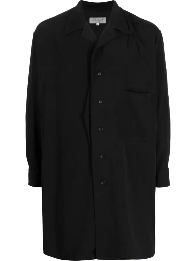 YOHJI YAMAMOTO Yohji Yamamoto パッチポケット長袖シャツの商品画像