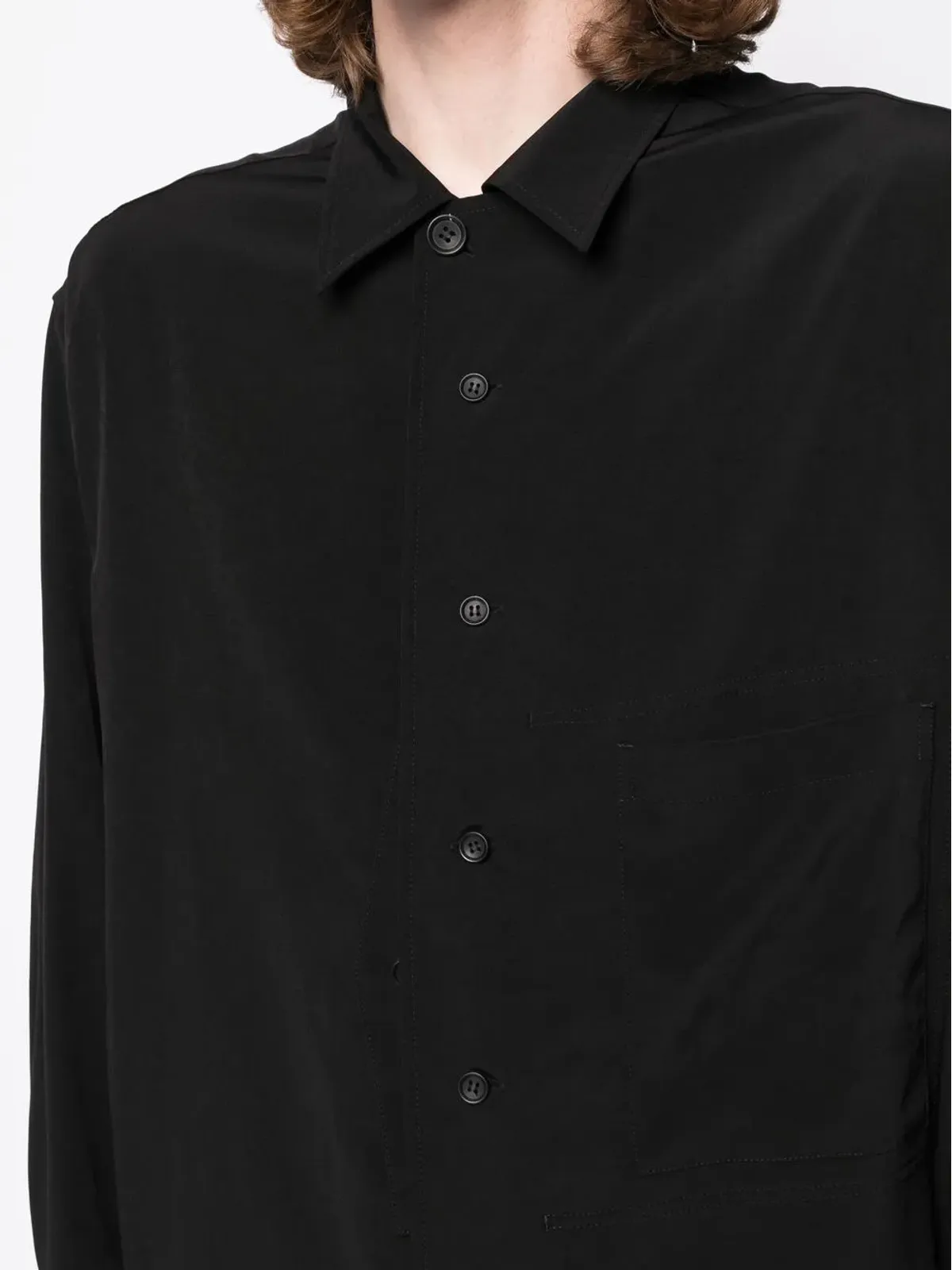 Yohji Yamamoto パッチポケット長袖シャツ - 画像5