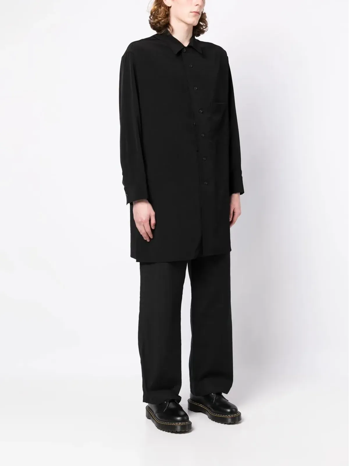 Yohji Yamamoto パッチポケット長袖シャツ - 画像3