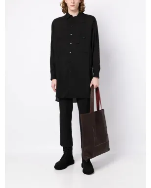Yohji Yamamoto アシンメトリックカラー長袖シャツ - サムネイル2