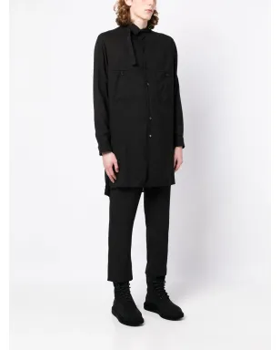 Yohji Yamamoto アシンメトリックカラー長袖シャツ - サムネイル3