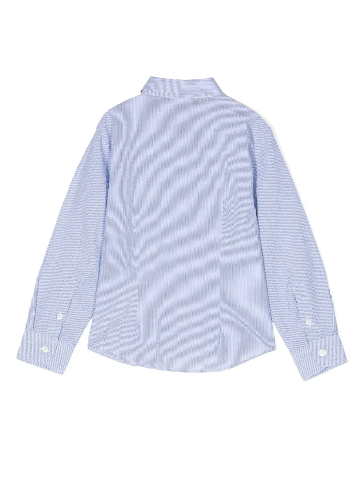 Emporio Armani Kids 刺繍ロゴ ピンストライプ シャツ - 画像2