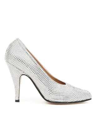 Maison Margiela Tabi rhinestone-embellished pumps - White - サムネイル1
