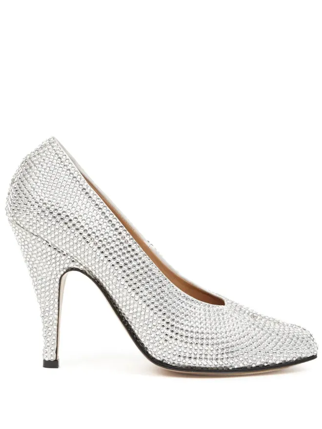 Maison Margiela Maison Margiela Tabi rhinestone-embellished pumps - Whiteの商品画像